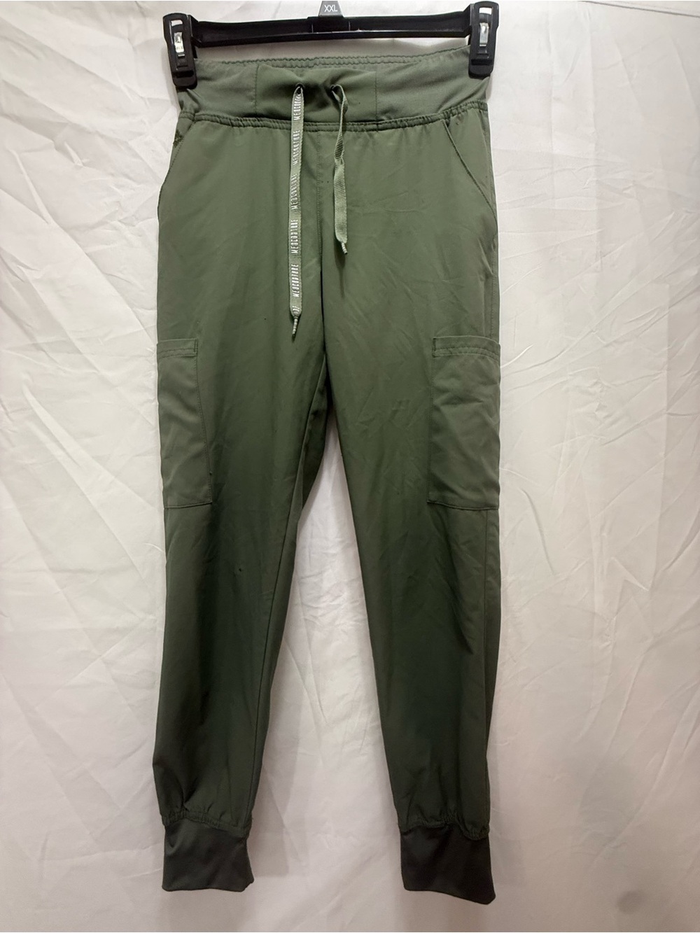 Med Couture Olive Green Cargo Joggers with Drawstring